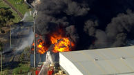 انفجار موادشیمیایی و آتش سوزی کارخانه ای در ملبورن