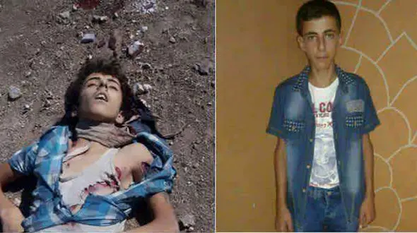 عکس غم انگیز اعدام پسر 13 ساله توسط جندالاقصی