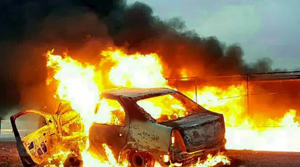 زنده زنده سوختن خانواده پیرانشهری در پراید 