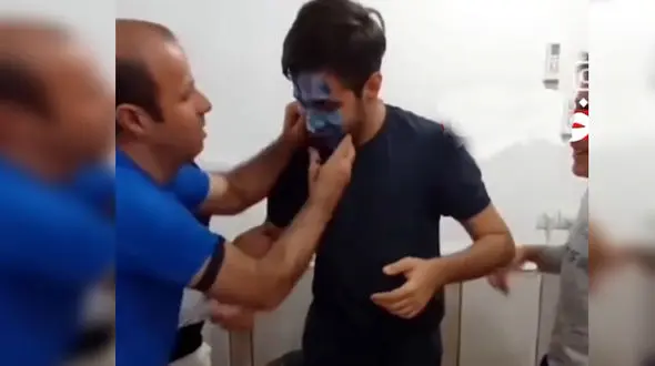 شوخی خطرناک در جشن تولد/ سر کسی که داخل کیک فرو رفت خونین شد