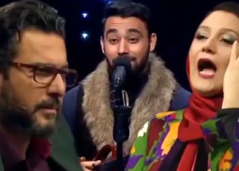 آواز شاد؛ پسره تو برنامه آهنگ تو از چرخش یک رقص بیژن خوند مقدمی داشت غش میرفت