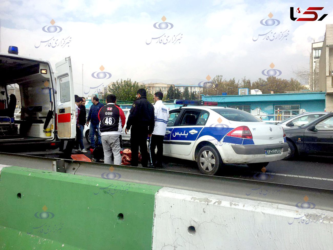 تصادف شدید هوادار پرسپولیس در اتوبان شهید باکری +تصاویر