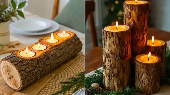 شمع‌ های چوبی دکوری؛ انتخابی لوکس برای فضای زندگی شما