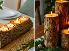 شمع‌ های چوبی دکوری؛ انتخابی لوکس برای فضای زندگی شما