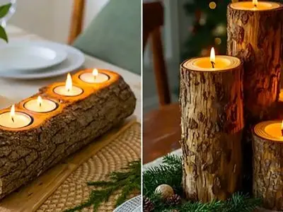 شمع‌ های چوبی دکوری؛ انتخابی لوکس برای فضای زندگی شما