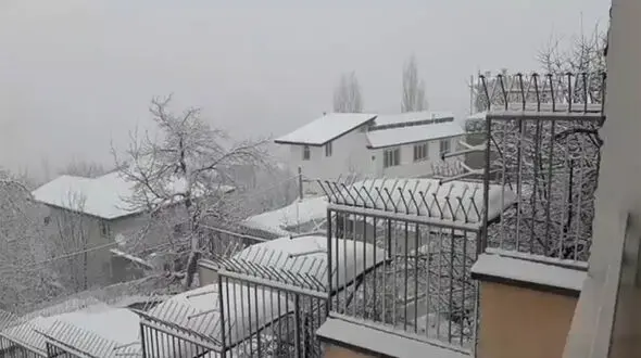 ببینید/ بارش زیبای برف در تهران + فیلم