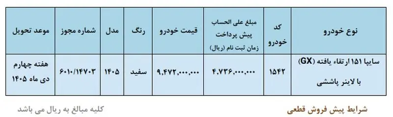 تصویر وانت سایپا 151GX
