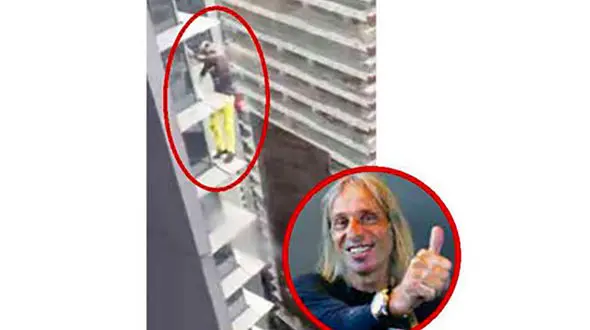 دستگیری مرد عنکبوتی در حین بالا رفتن از برج 213 متری