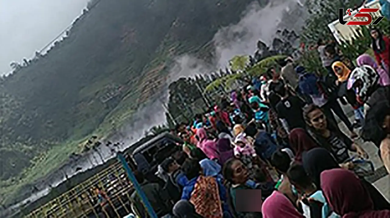 فوران آتش فشان جاوا جان می گیرد + عکس