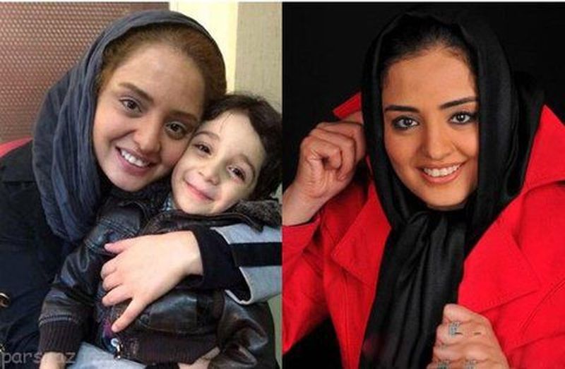 عکس بازیگران زن مشهور ایرانی قبل و بعد از آرایشنرگس محمدی