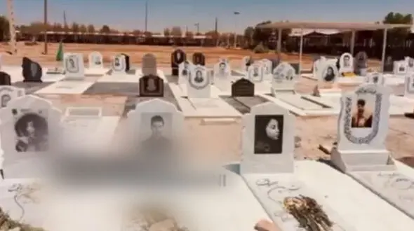 غمگین ترین عکس از مزار کشته شدگان متروپل ! / اینجا اشک فریاد می زند !