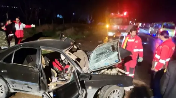 تصادف در  ملایر ۲ کشته و پنج مصدوم بر جا گذاشت+فیلم