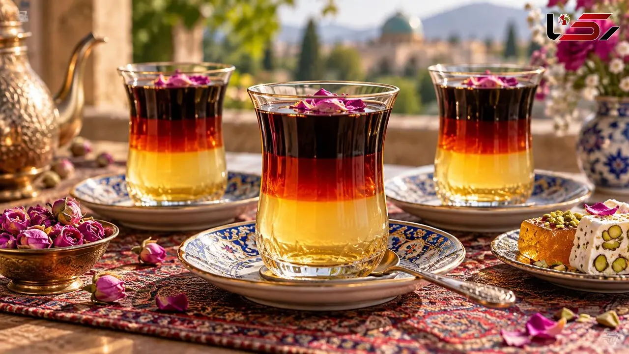 آموزش درست کردن چای سه‌ رنگ بدون مخلوط شدن لایه‌ ها