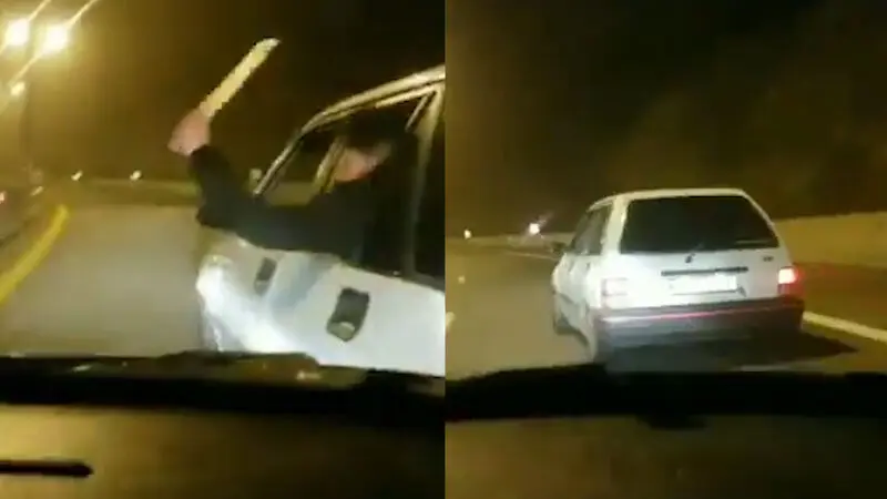 دو خودروی راهزن در اتوبان تهران - شمال