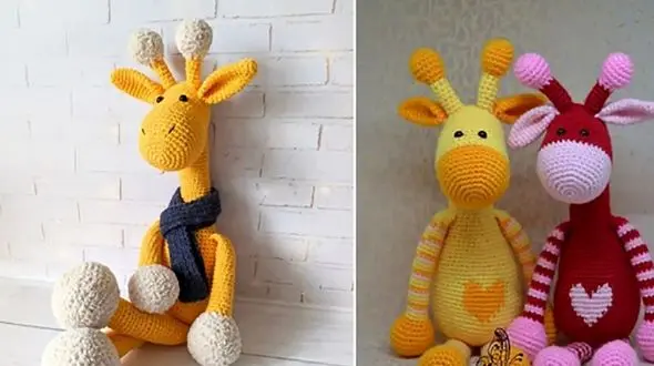 عروسک‌ زرافه بافتنی دخترانه؛ زیبایی دکور اتاق کودک با 15 سبک خاص