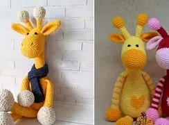 عروسک‌ زرافه بافتنی دخترانه؛ زیبایی دکور اتاق کودک با 15 سبک خاص