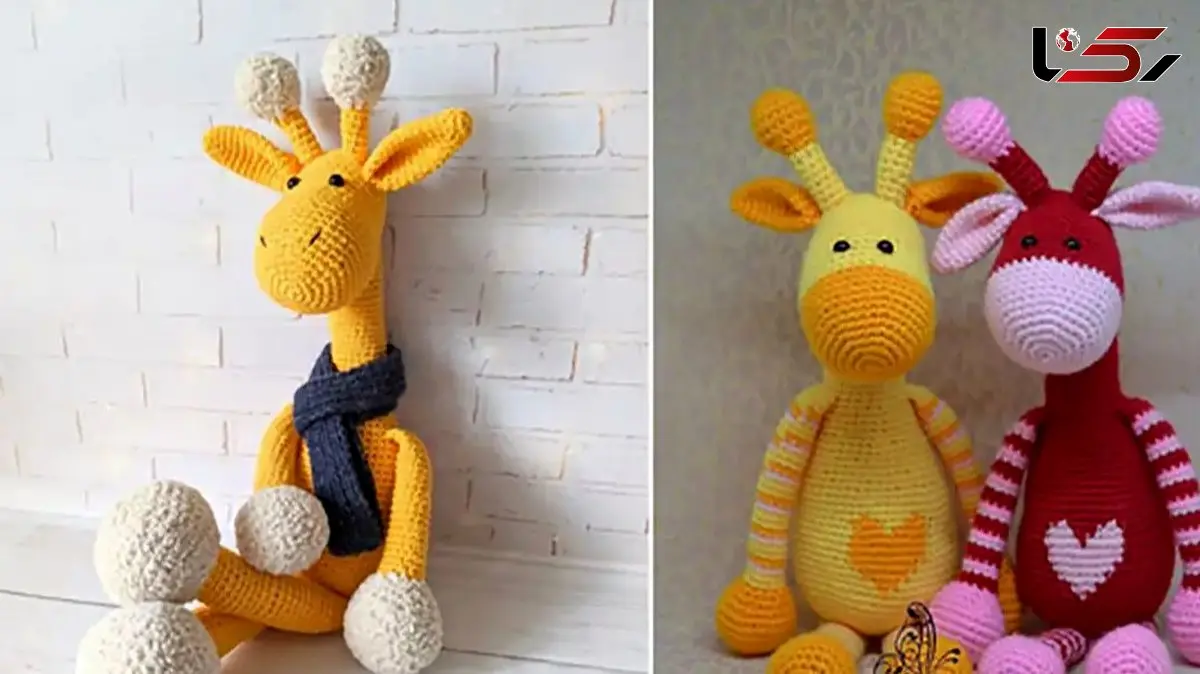 عروسک‌ زرافه بافتنی دخترانه؛ زیبایی دکور اتاق کودک با 15 سبک خاص