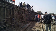 واژگونی  قطار در مصر  / 108 زخمی و کشته  + عکس 