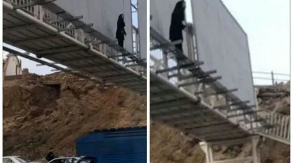 دختر نوجوان تبریزی اتوبان پاسداران را بست ! +تصاویر