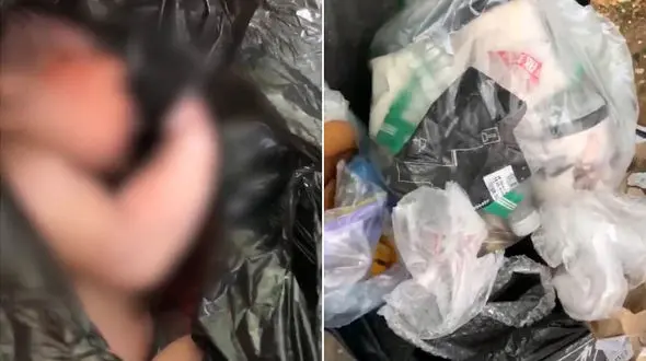 نجات معجزه آسای نوزاد توسط راننده پیک موتوری! + فیلم