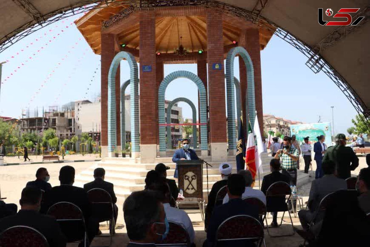 رونمایی از یادمان شهدای گمنام مسکن مهر رشت با حضور جمعی از مسئولان استانی 