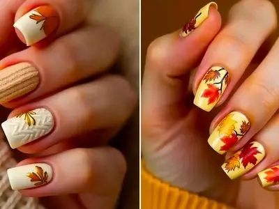 زیباترین طرح های ناخن پاییزی برگ دار برای دورهمی های خاص شما