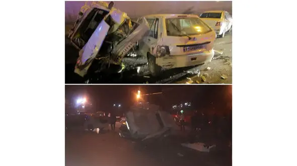 این بار پراید حریف وانت شد / پراید سالم ماند وانت و راننده اش مچاله شدند + عکس

