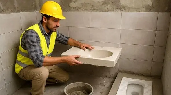 عکس/ خلاقیت منحصربفرد بنّای عقل کل در نصب سنگ توالت کنار روشویی برای راحتیِ صاحبخانه مرزهای  معماری رو کیلومترها جابجا کرد/ و هنری که نزد بناها هست و بس