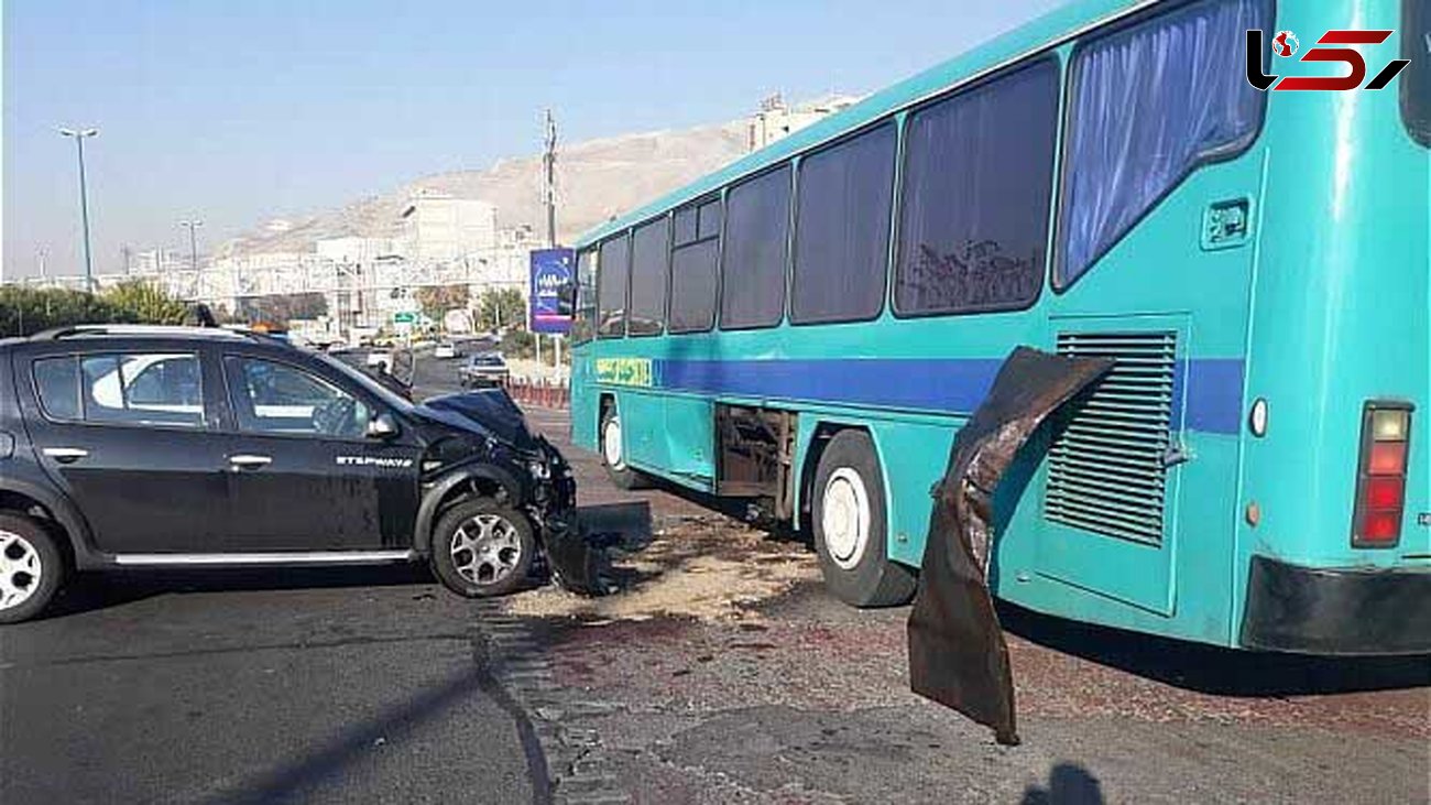 تصادف اتوبوس با خودرو سواری در تهران ۲ مصدوم داشت