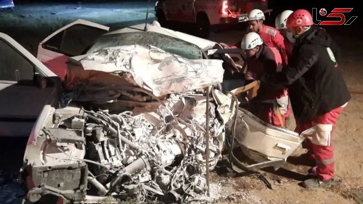 دو کشته و یک مجروح در برخورد شدید دو پژو در جنوب قشم