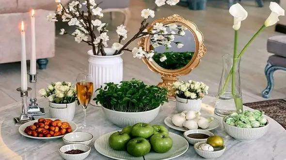 سفره هفت سین نوروز 1403 رو اینطوری بچین + عکس