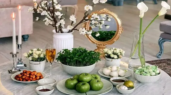 سفره هفت سین نوروز 1403 رو اینطوری بچین + عکس
