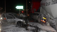 6 کشته و زخمی در تصادف هولناک کامیون با پژو در تونل / 3 نفر زنده زنده سوختند + جزییات