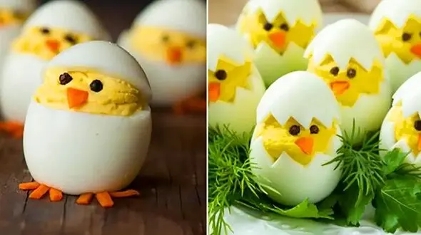 ایده های خلاقانه دیزاین تخم مرغ آبپز فانتزی + 15 طرح بامزه