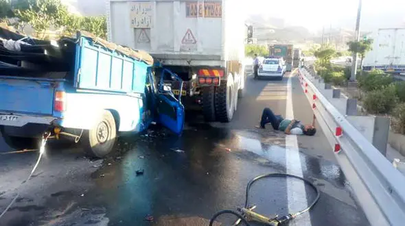 مرد تهرانی در این صحنه باید می مرد اگر ماشینش نیسان آبی نبود + عکس های باورنکردنی