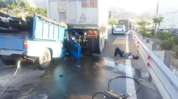 مرد تهرانی در این صحنه باید می مرد اگر ماشینش نیسان آبی نبود + عکس های باورنکردنی