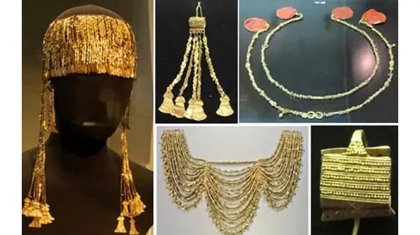 عکس های دیده نشده از نادرترین گنج‌ها / از کلاه طلایی جادوگری تا نفرین نامه طلایی