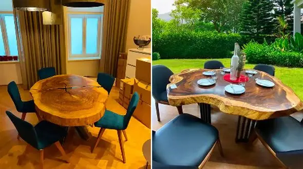 زیباترین میزهای غذاخوری چوبی لوکس؛ انتخابی شیک برای دکوراسیون منزل