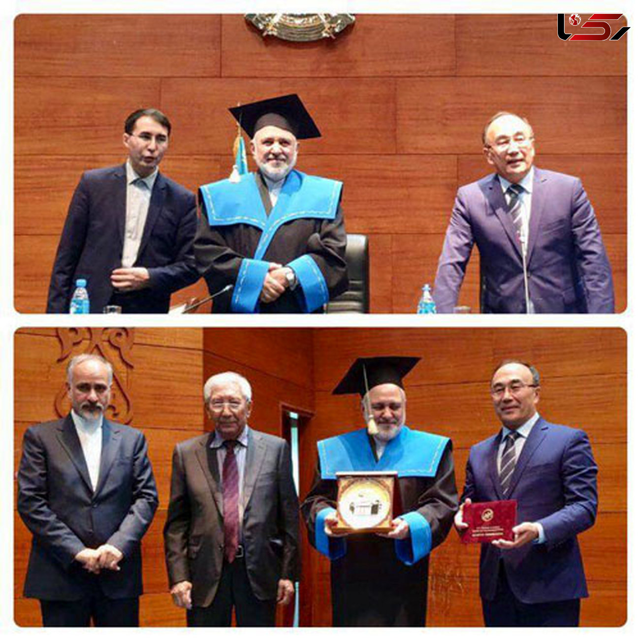 عنوان پروفسور افتخاری به ظریف اعطا شد