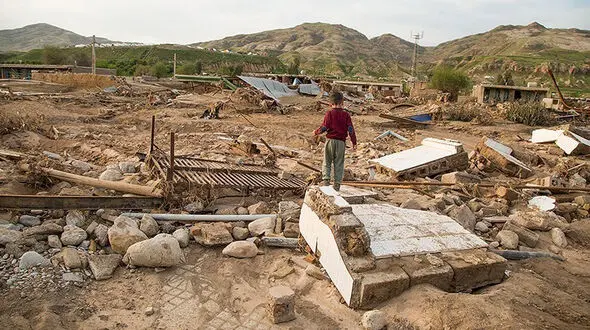 عکس های وحشتناک از سیل درروستای «چم‌مهر»  پلدختر 