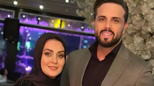 دیدنی ترین عکس عاشقانه  یاسمن شاه‌حسینی زن زیبا و محجبه پدرام کریمی 
