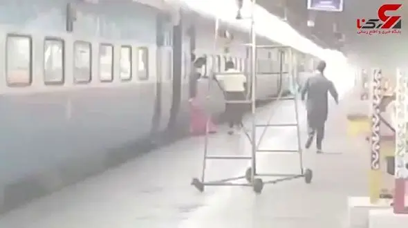 مامور قطار ناجی جان مسافر زن شد +فیلم 