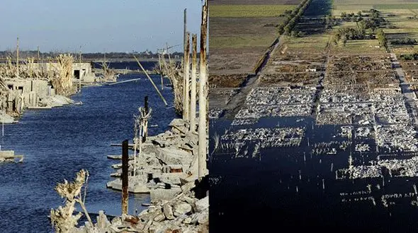 این شهر ۲۵ سال زیر آب بود! +تصاویر
