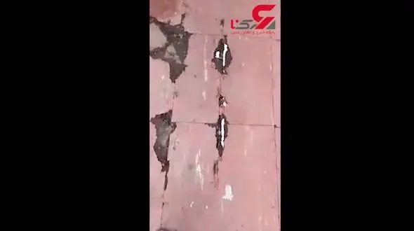 وضع خطرناک پل عابرپیاده در نکا + فیلم 