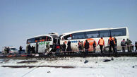 تصادف مرگبار شاخ به شاخ 2 اتوبوس در  ترکیه+ فیلم و عکس