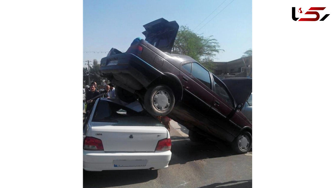 عجیب ترین عکس از تصادف در ایران  + این تصویر باورکردنی نیست