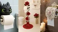 جدیدترین جا دستمال توالت دیواری و پایه‌ دار | 30 مدل‌ فانتزی و لوکس