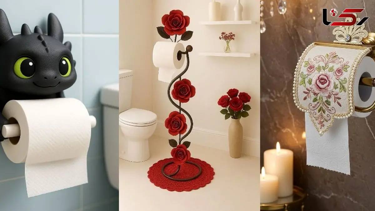 جدیدترین جا دستمال توالت دیواری و پایه‌ دار | 30 مدل‌ فانتزی و لوکس