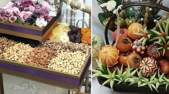 آموزش تزئین آجیل و میوه عروس با جدیدترین ایده‌ ها برای یلدای امسال