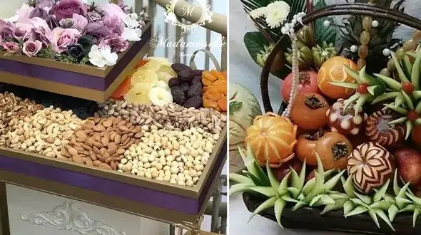 آموزش تزئین آجیل و میوه عروس با جدیدترین ایده‌ ها برای یلدای امسال